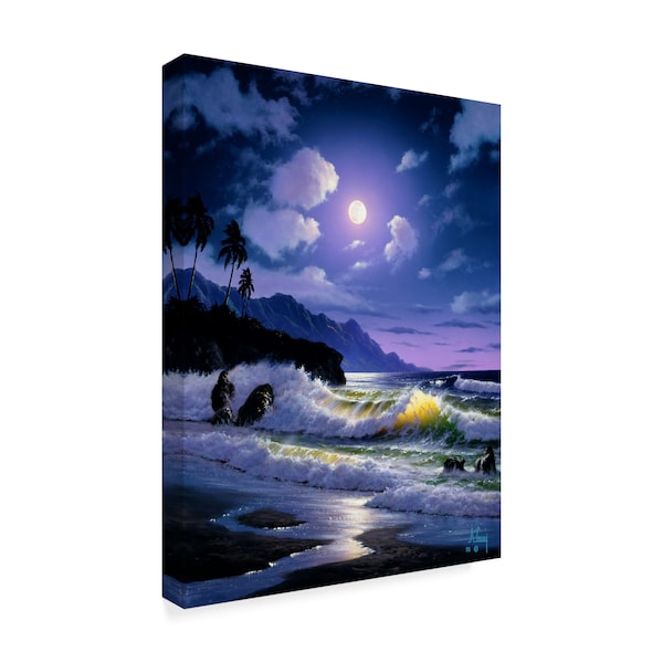 Anthony Casay 'Water Under The Moon 18' Canvas Art,14x19
